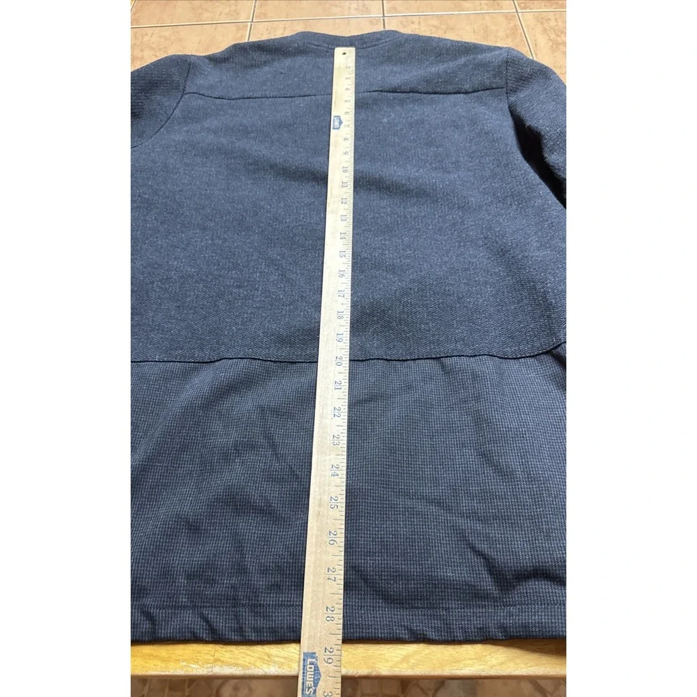 Craft Atlantic Men's Sweater Sz Large Gray Wool Blend Italy Made Zip Pockets‎
